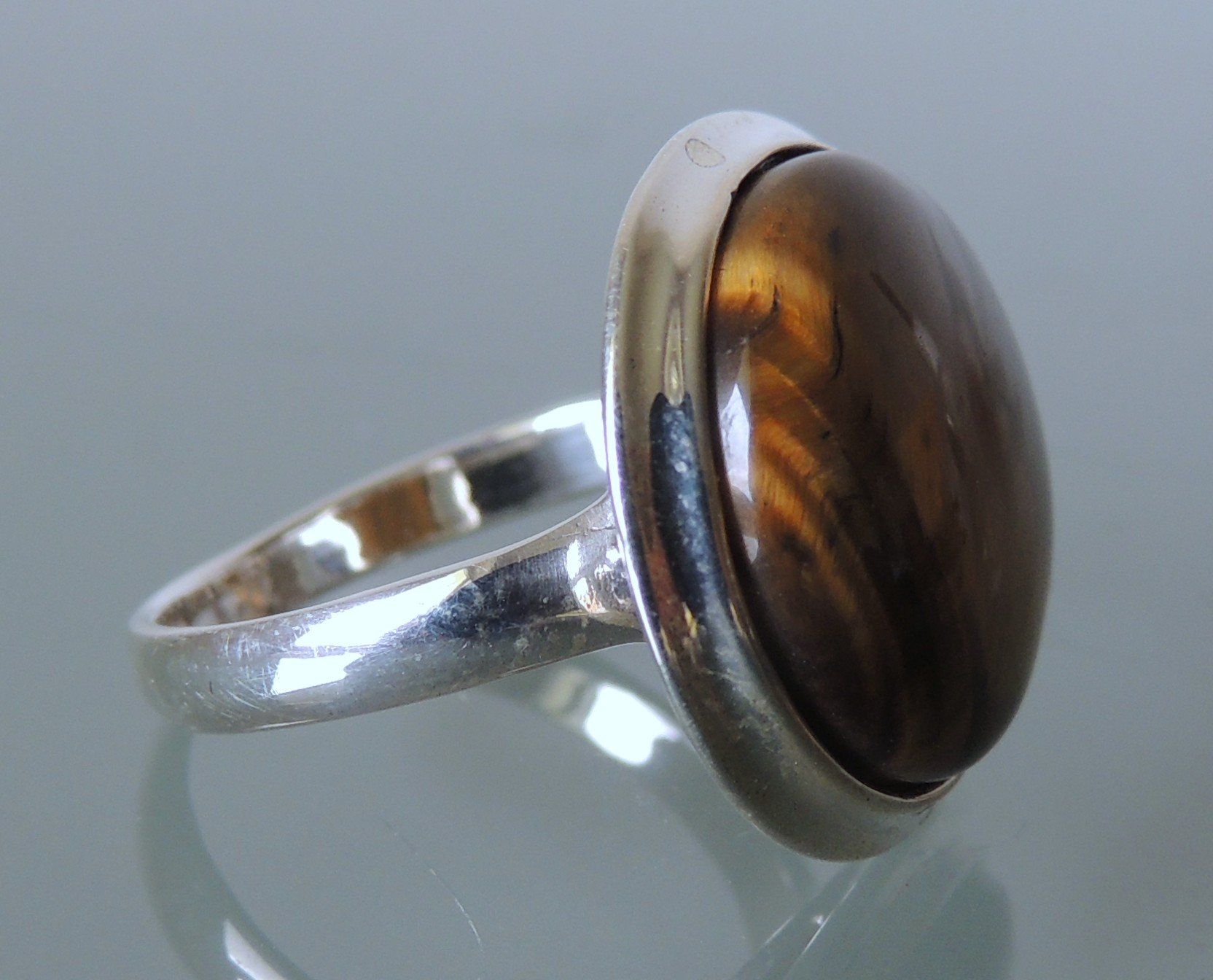 Anelli: Silber 925 Tigerauge Fingerring Gr. 57 – Nuovo e nell'imballaggio originale da Waldenburg venduto da schaller707 2