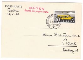 Carte de Baden BPA A160 pour Basel le 19.VI.38