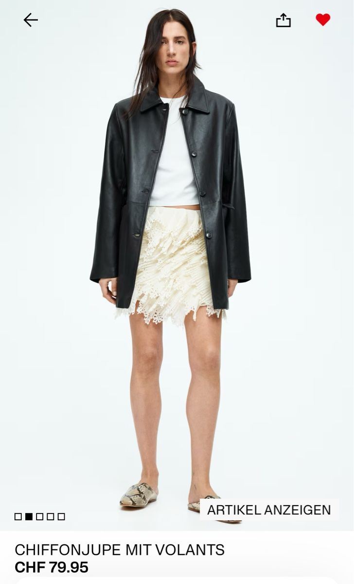 H&M Röcke: Cream Ruffle Skirt - Unique Volant Design, Perfect for – Neu und originalverpackt aus Zürich von BettinaMarie2308 1