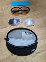 UVEX Sportbrille / Fahrradbrille+Wechselgläsern 0/1/3 + Etui