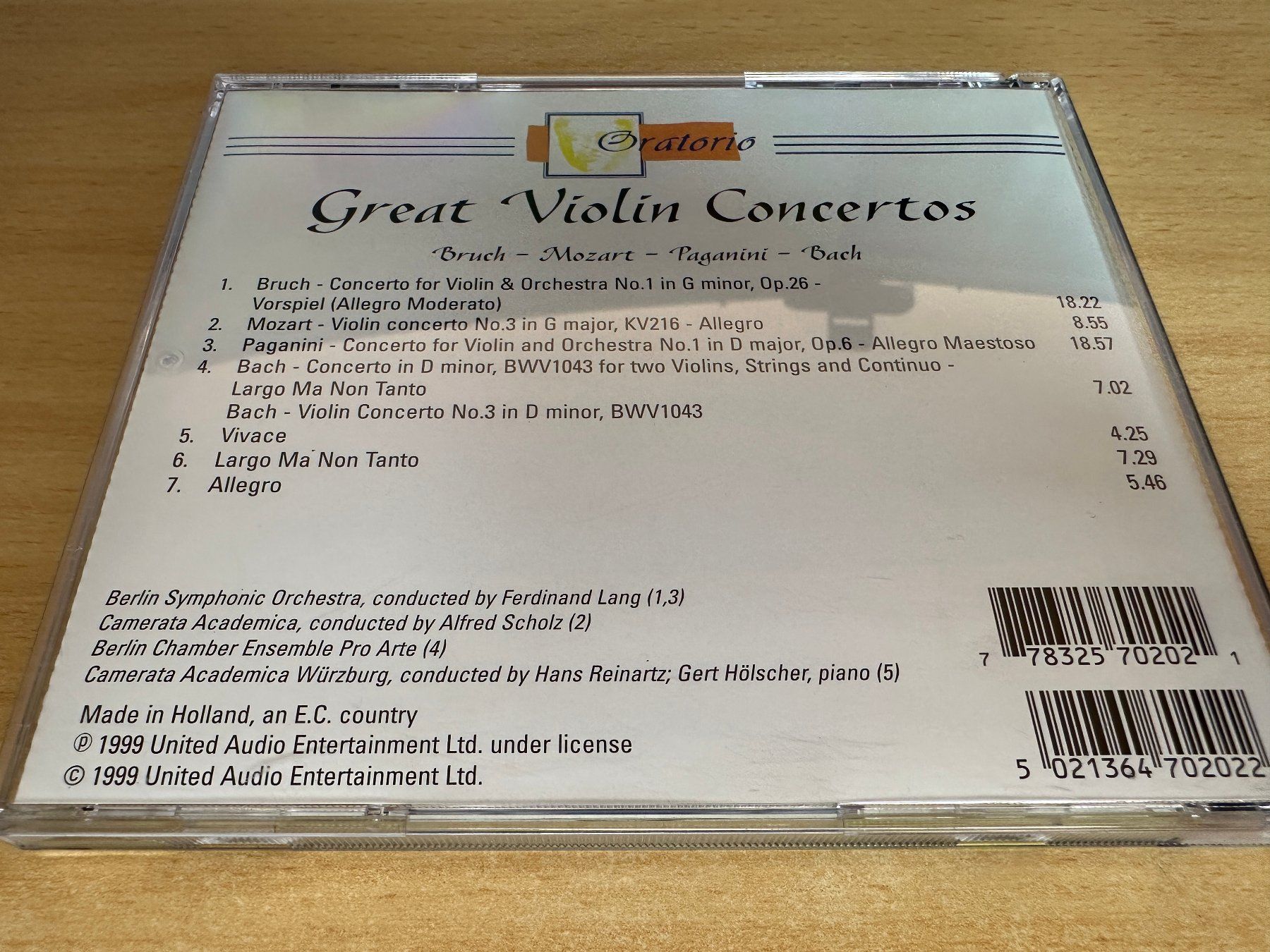 CDs: Various – Great Violin Concertos – Gebraucht aus Rikon im Tösstal von Alpenmutz 1