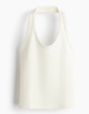 Top dos nu ajusté en jersey de coton taille M