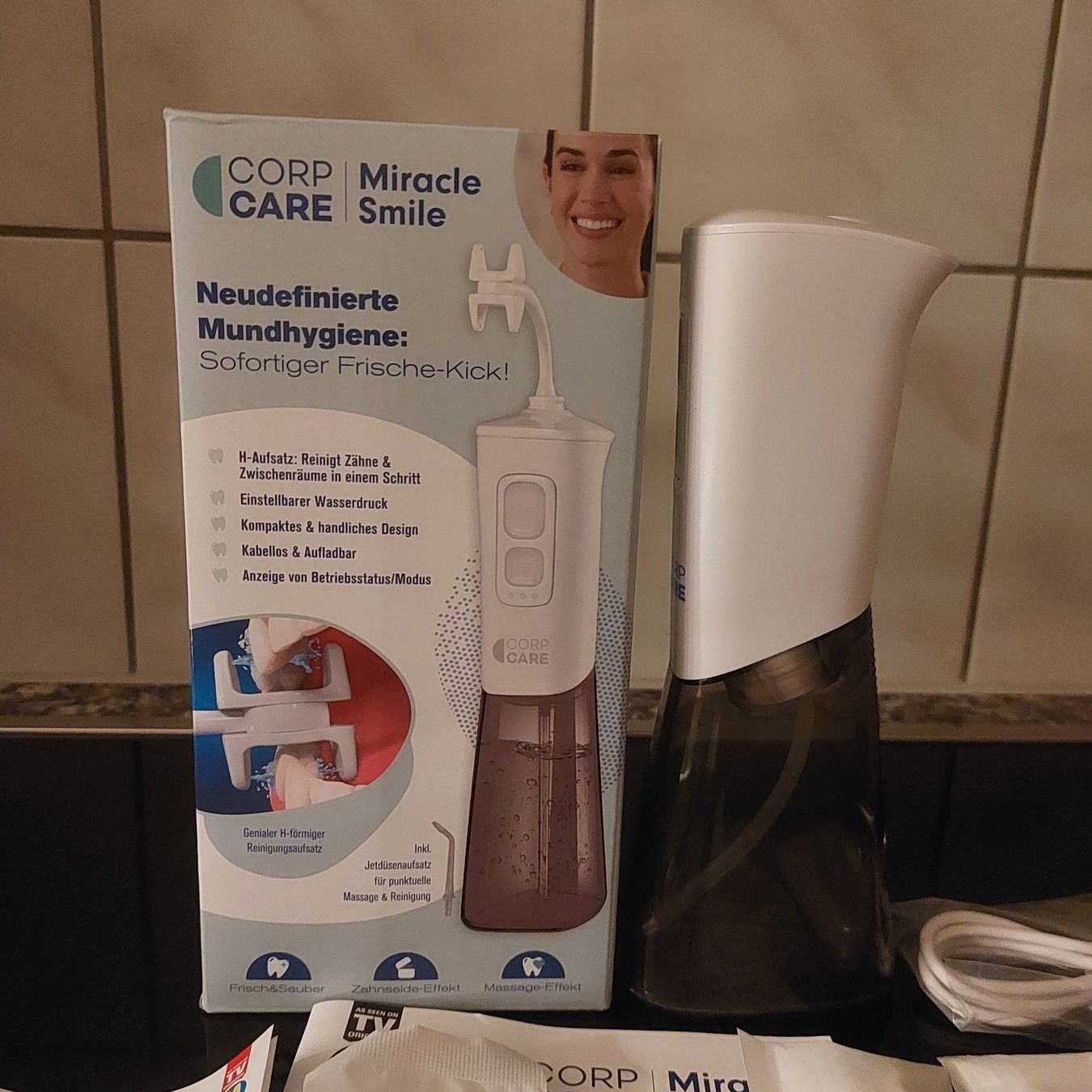 Cura dei denti: Corp Care Miracle Smile Munddusche – Usato da Samstagern venduto da Bladetigi