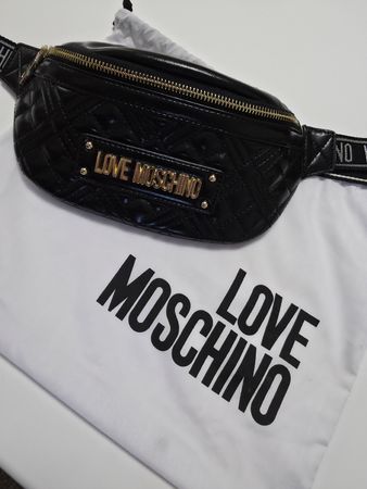 Love Moschino Quilted Belt Bag Schwarz Gold - Guter Zustand
