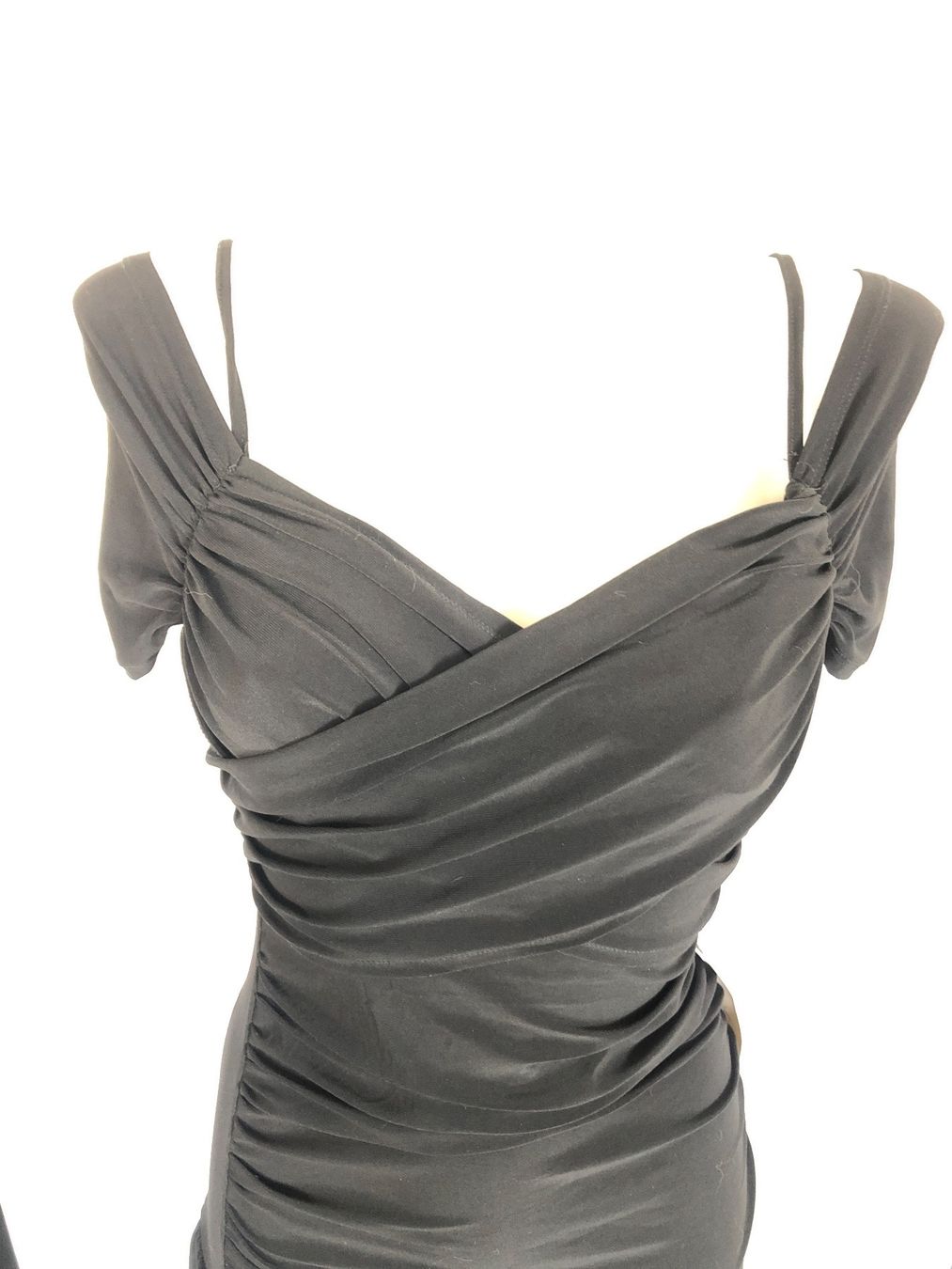 Tuniche: Robe mini ou tunique noire drapée Yendi taille S neuve – Nuovo e nell'imballaggio originale da Coppet venduto da Vanessamode 3