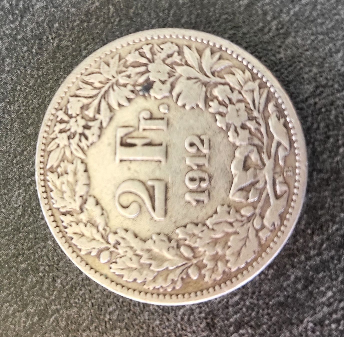Tutti le monete: 2 FR  Münze 1912 Silber – Usato da Kriens venduto da tobi-card