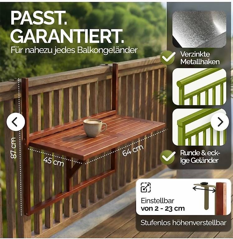 Tische: Neuer Balkonhängetisch – Neu und originalverpackt aus Luzern von and_8ycc 1
