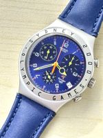 Chronograph Swatch Sydney 2000 blau Lederband