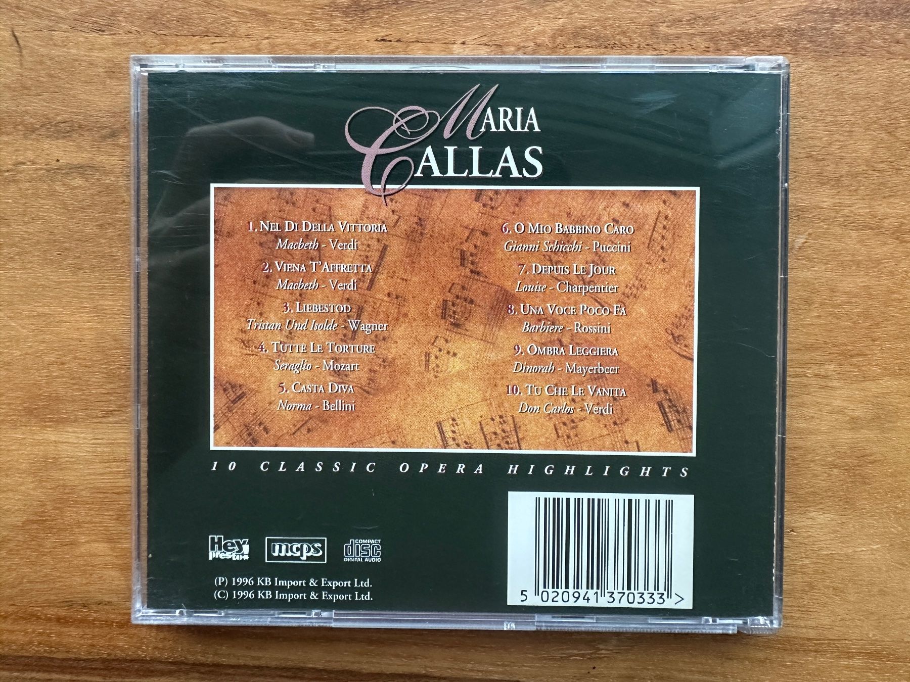 CD: Maria Callas - 10 Classic Opera Highlights CD – Usato da Horgen venduto da flyingpenguin2000 2