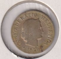 Schweiz 1879: 5 Rp. Münze