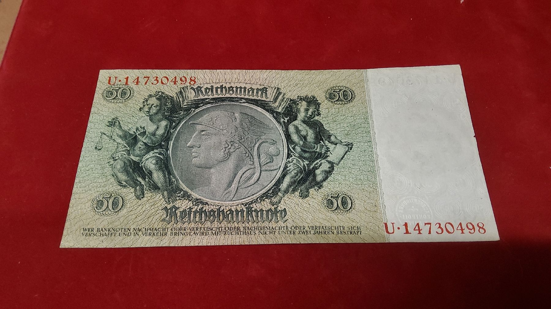 Banconote: 50 Reichsmark Note, 1933, Berlin, Antik Geldschein Top – Usato da Herisau venduto da Nluanalucas 1