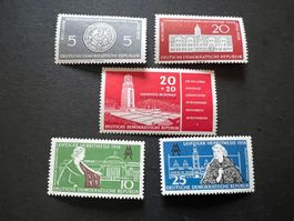 DDR 1958  Nr. 647-651 *  (5590)