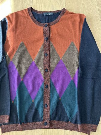 Ballantyne Damen Cardigan Kaschmir Rautenmuster Gr. M