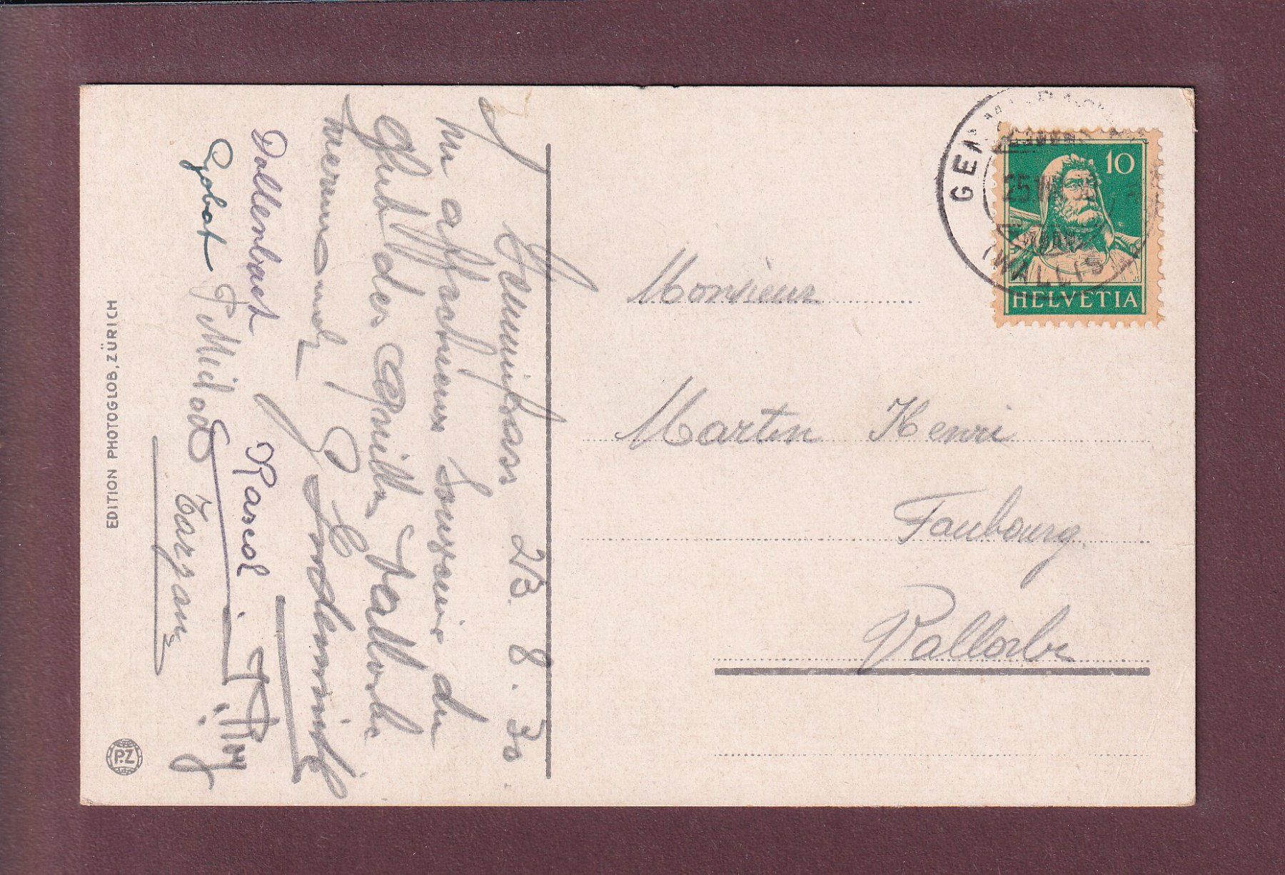 Ansichtskarten: Gemmi - HOTEL WILDSTRUBEL - 1930 // Eckbug // – Gebraucht aus Pully von nicecards 1