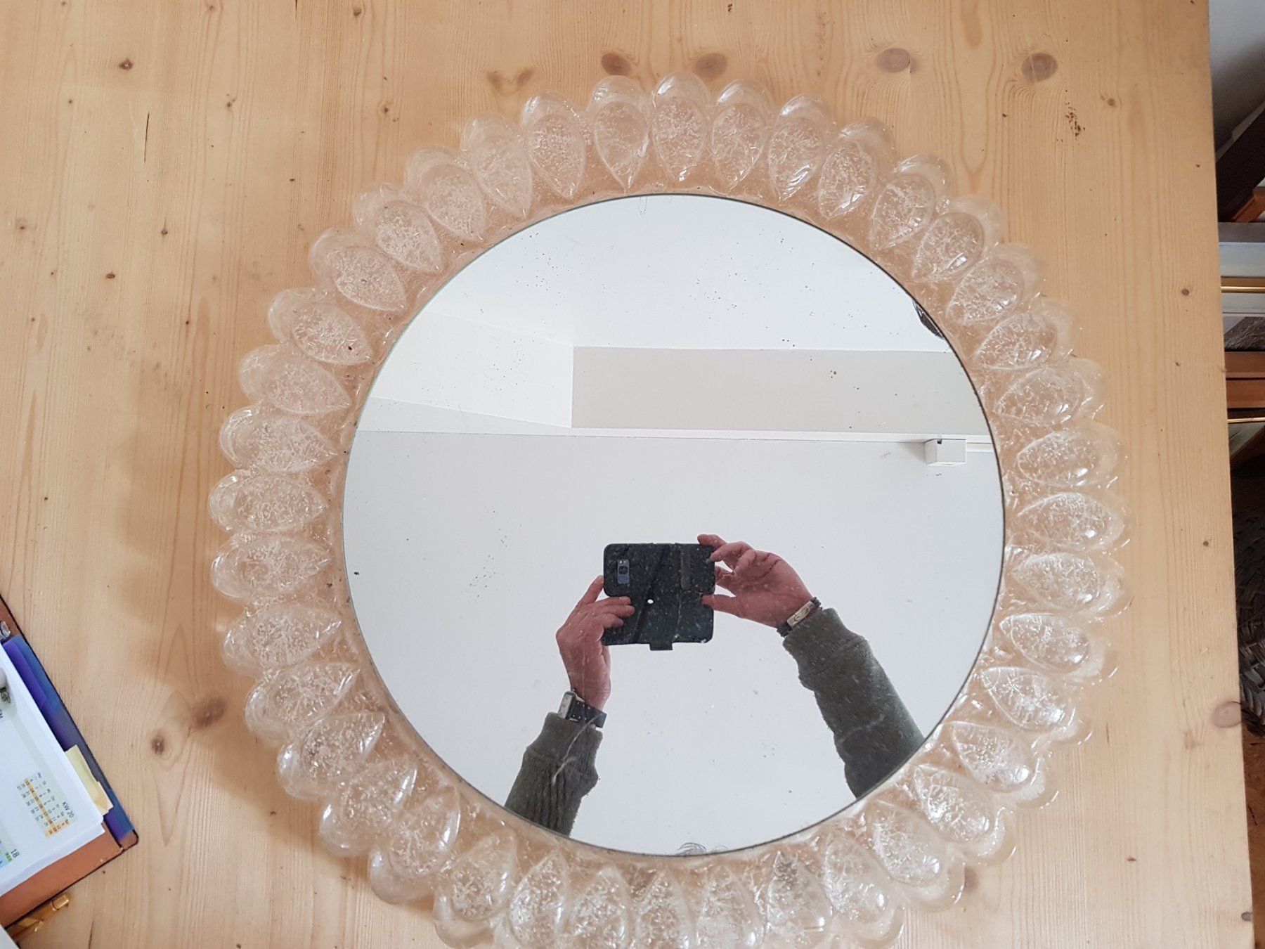 Specchi: runder Vintage Klassiker Spiegel Glas oder Kunststoff – Usato da Walterswil BE venduto da Lonitti 4