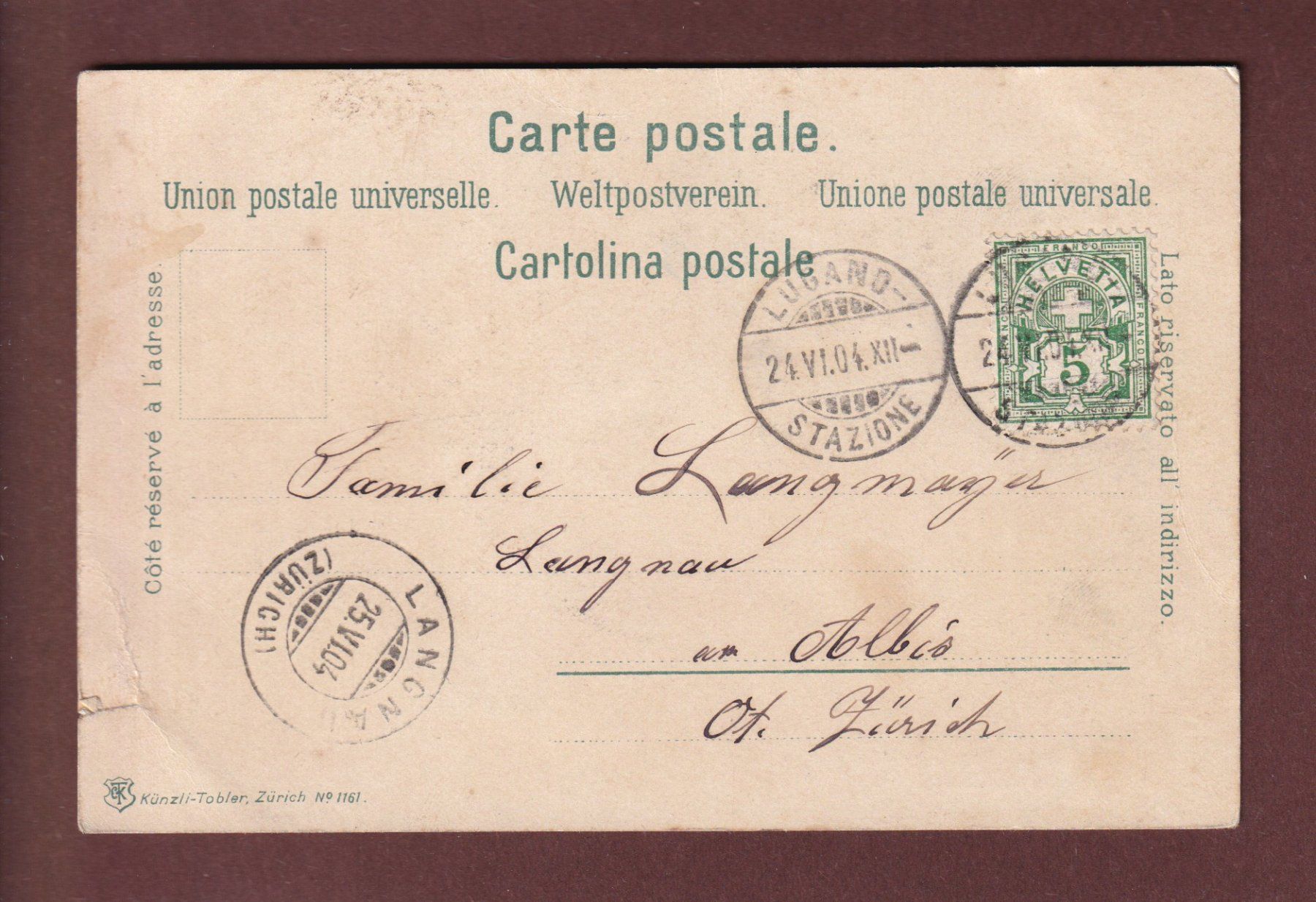 Cartoline postali: GANDRIA - Nave - 1904 // plis d'angle // – Usato da Pully venduto da nicecards-shop 1