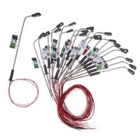 10 Stk. LED-Miniatur Lichter mit Tafel 85mm Peitschenleuchte