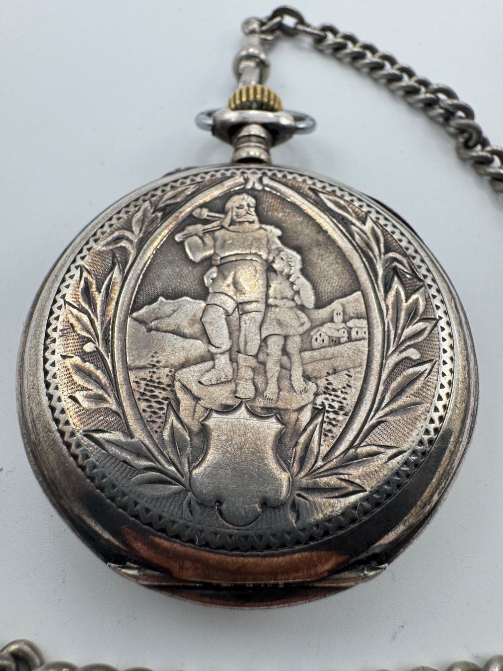 Swiss Montres: Taschenuhr mit Kette , Silber 800 – D'occasion à Sachseln par BONATI01 1