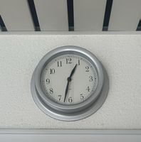 Wanduhr, Quartz, Aluminium, rund