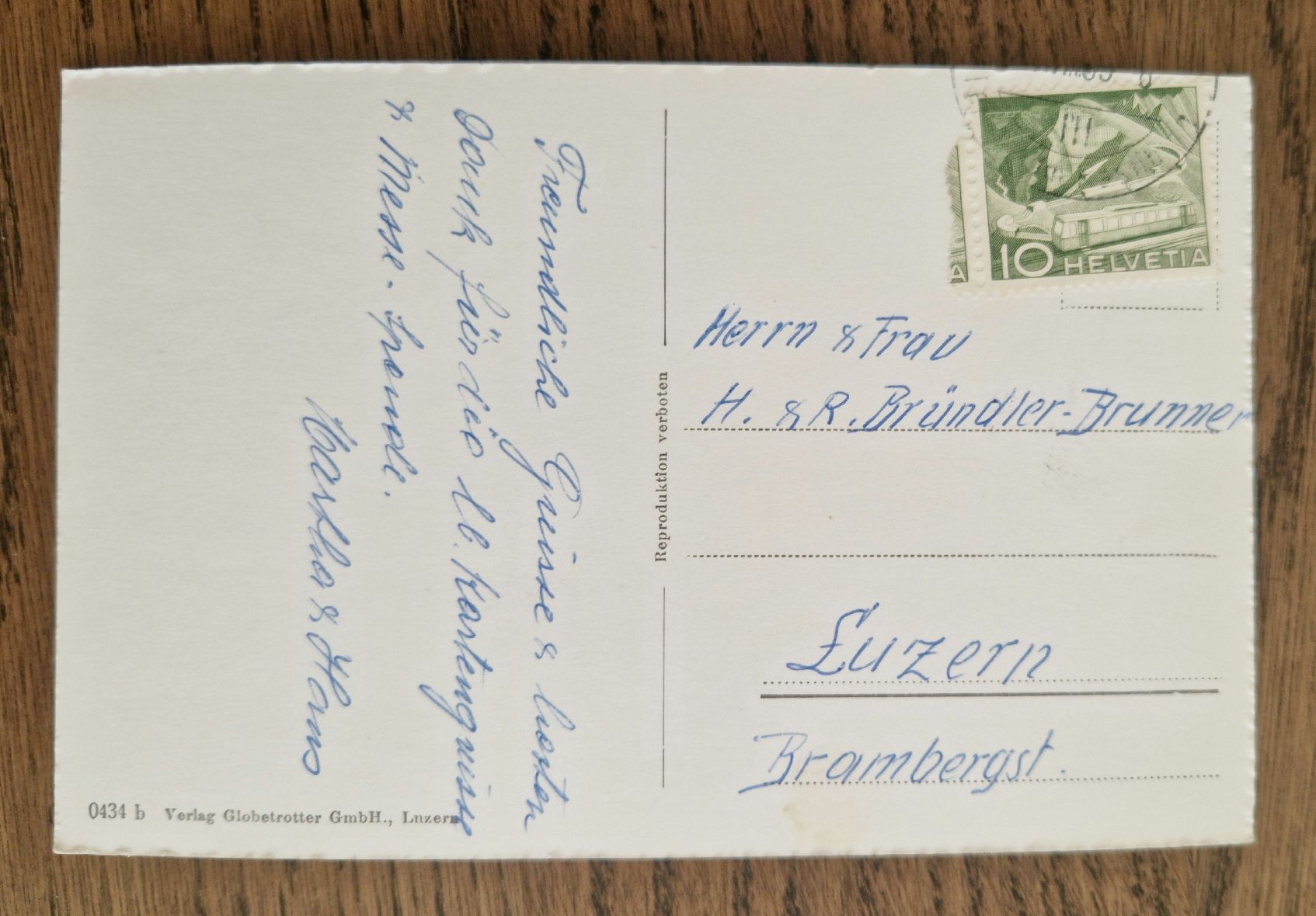 Cartoline postali: Strasse Brünig-Hohfluh – Usato da Ebikon venduto da Donar50 1