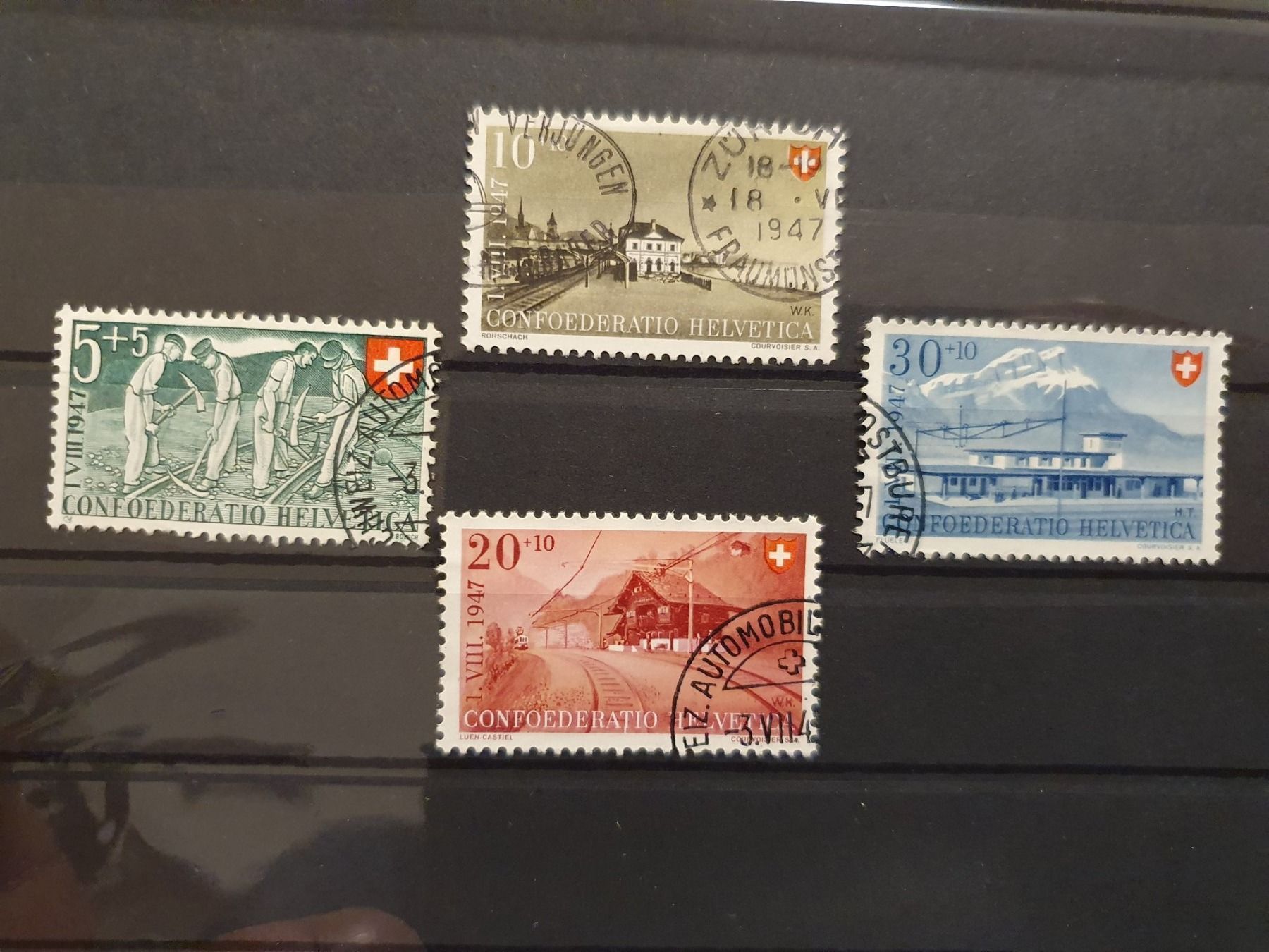 Tutti i francobolli: B34 - B37 Pro Patria – Usato da Balgach venduto da SIMEON27