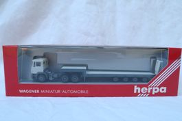 Herpa MAN F90 Tiefladesattelzug, grau
