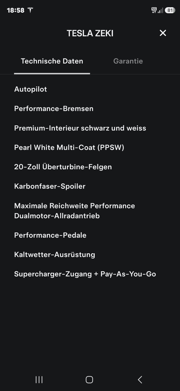 Tesla Autos: Tesla model 3 Perfomance – Gebraucht aus Niederhasli von Zekibenz 9
