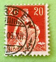  Nr.108 Sitzende Helvetia mit Schwert GESTEMPELT    