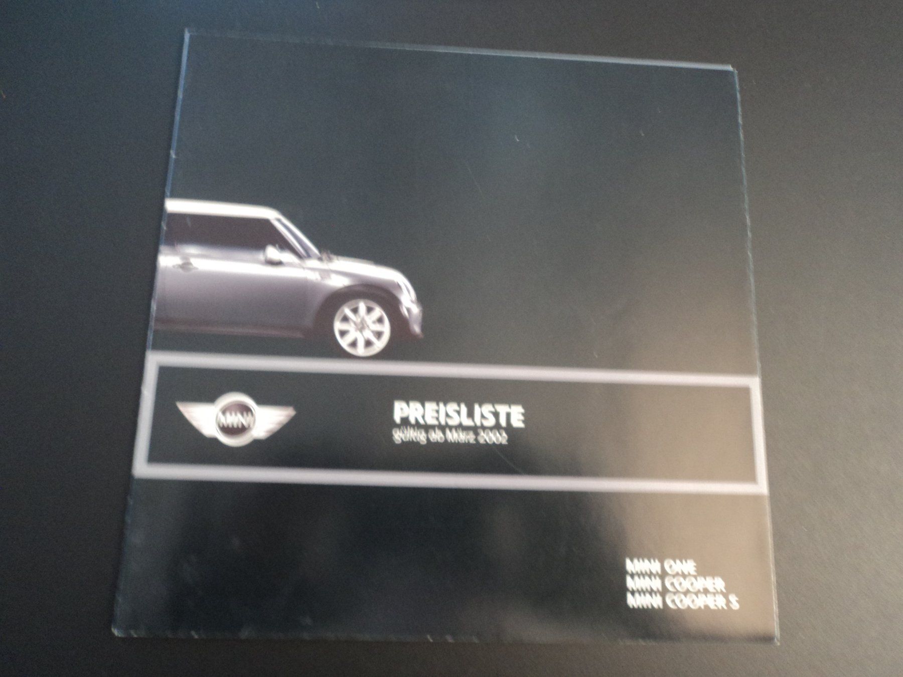 Mini Dokumente: Prospekt Preisliste Mini Cooper S Mini One 2002 – Gebraucht aus Schwarzenburg von modelCARama 1