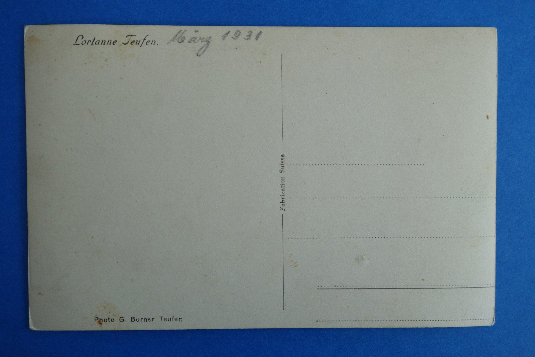 Cartes postales: TEUFEN - Schnee im Winter - März 1931 – D'occasion à Ibach par Ibanto 1