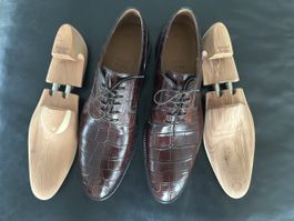 NEW - Neue Bally Scribe Schuhe INDIANA ALLIGATOR CROCODILE