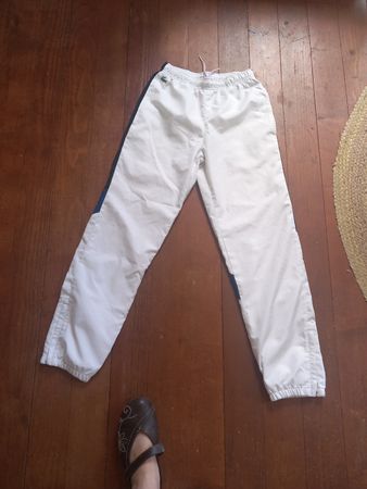 Pantalon de survêtement Lacoste Sport blanc et bleu