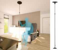 2x Haltestange Gripo Alu Teleskop Stange 2,1-3m Hepro