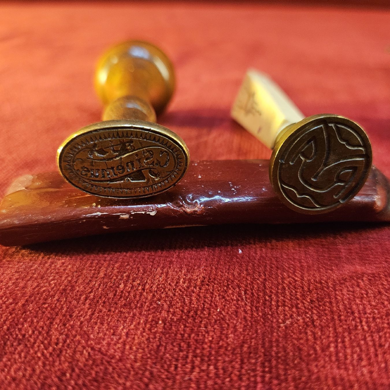 Stempel: 9 Antike Petschaftssiegel Siegel  Set, ein passender Öffner – Gebraucht aus Bözberg von L-G 1