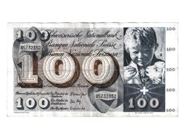 1x 100 Fr. CH Banknoten/Billet - 1972