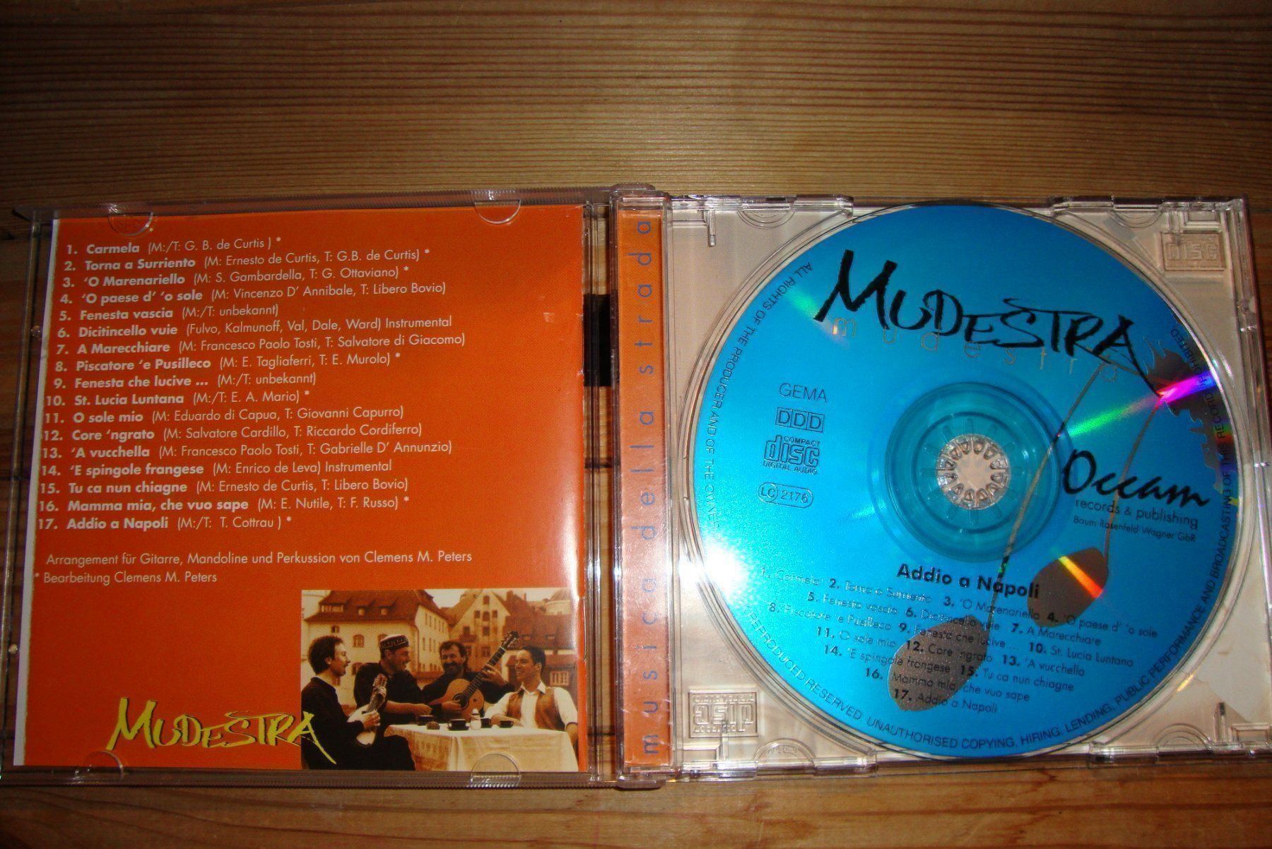 CDs: MUDESTRA - ADDIO A NAPOLI - CD – D'occasion à Bern par carola31 1