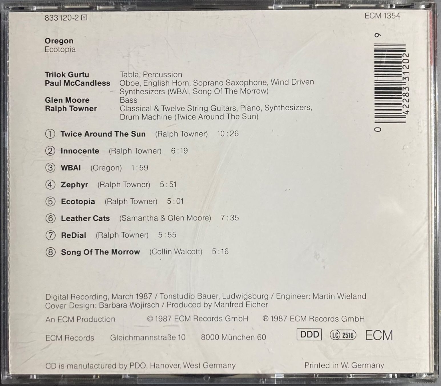 CD: OREGON - ECOTOPIA – Usato da Poliez-Pittet venduto da Newtown-Records 1