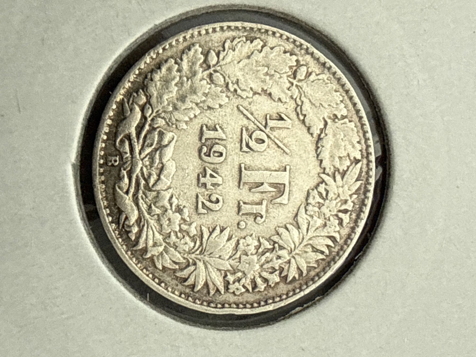 Toutes les monnaies: Swiss ½ franc 1942 Silver Coin – D'occasion à Pully par ta571 1