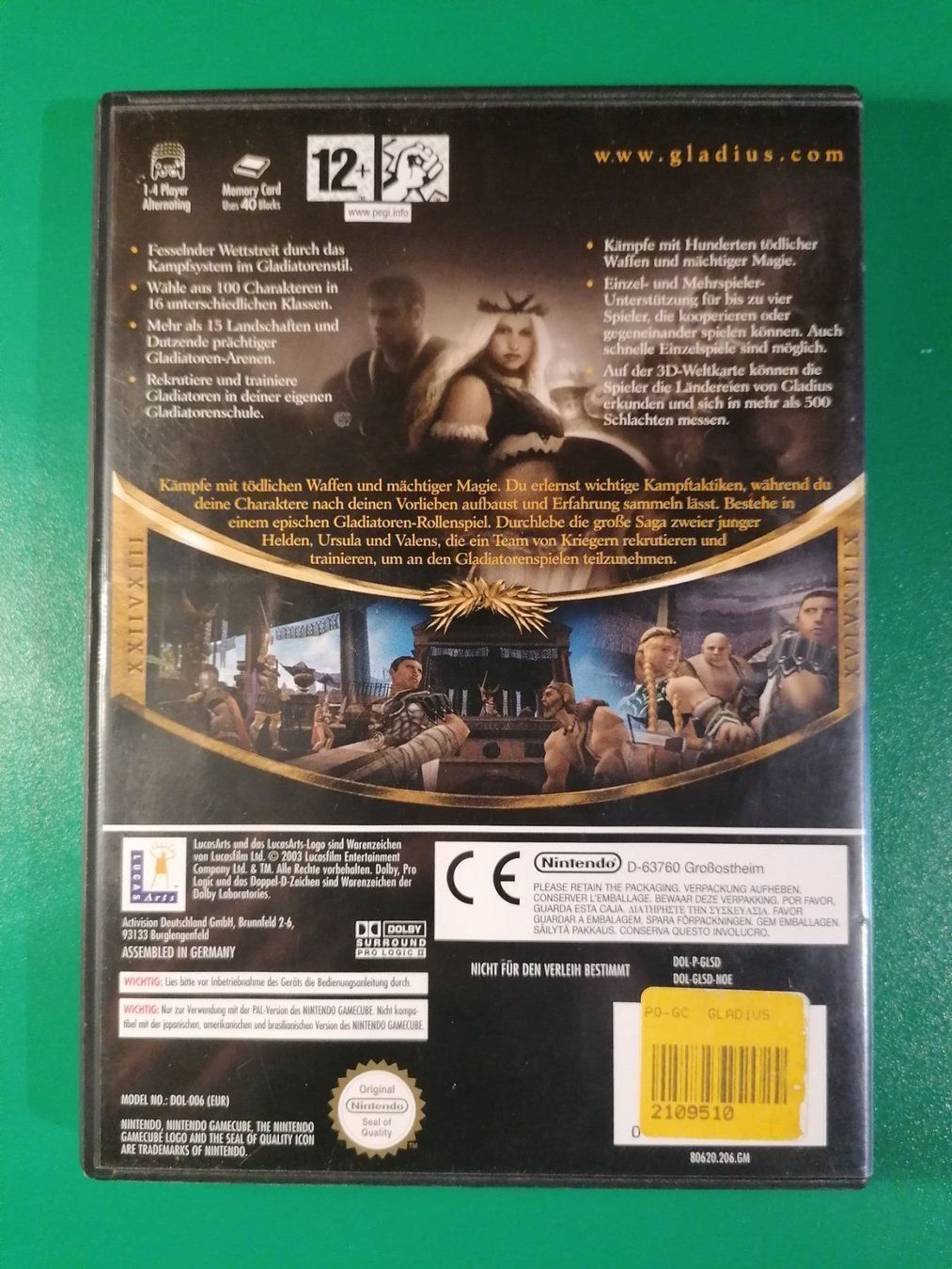 Jeux: Gladius - Nintendo GameCube – D'occasion à Grindelwald par lego9 1