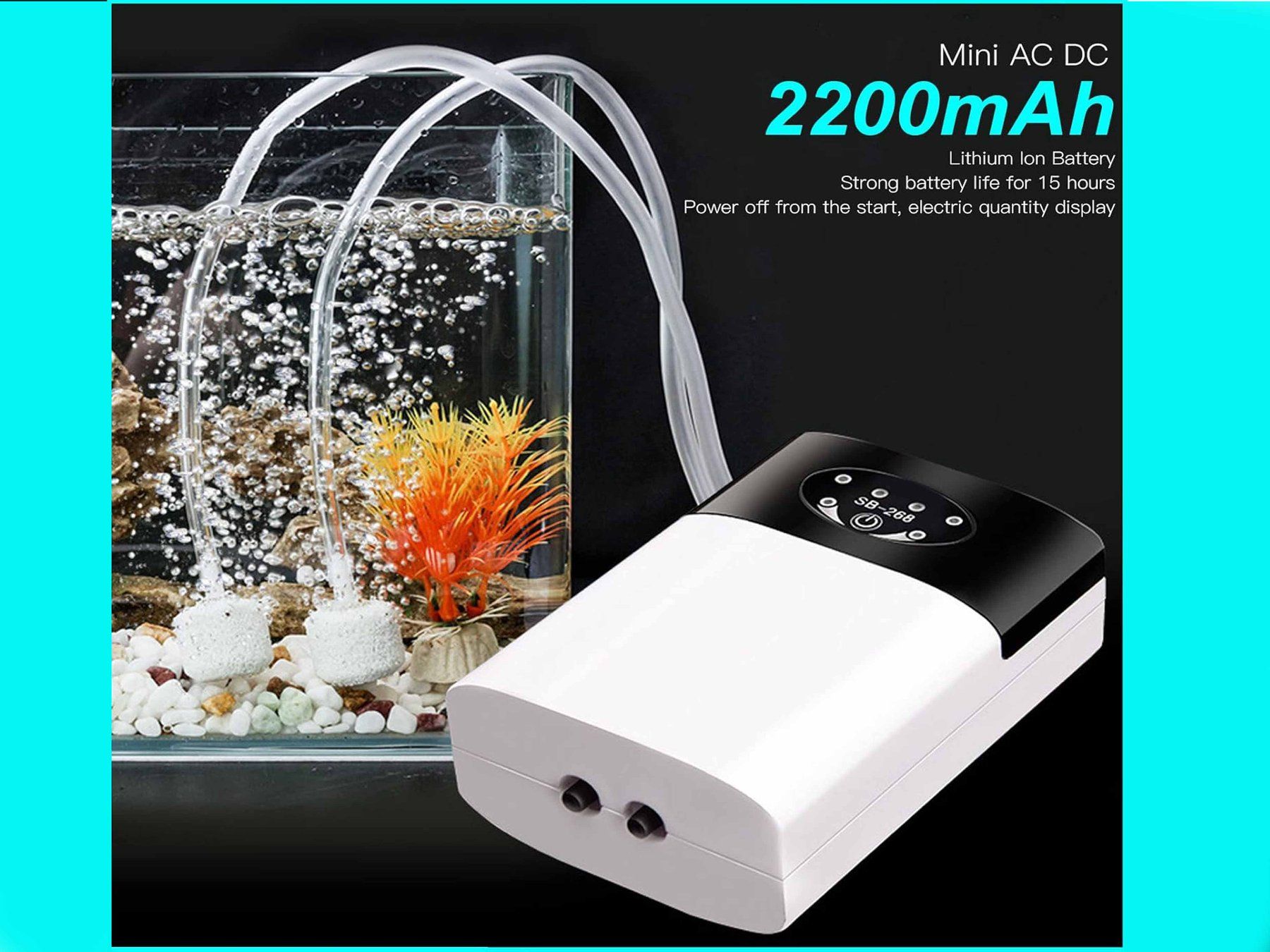 Pompe: Rechargeable Fish Tank Air Pump – Nuovo e nell'imballaggio originale da moosseedorf venduto da star1210