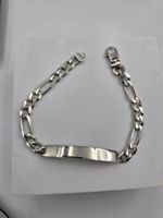 ID-Bracelet Figaro Silber 925, 21cm, 6.3mm