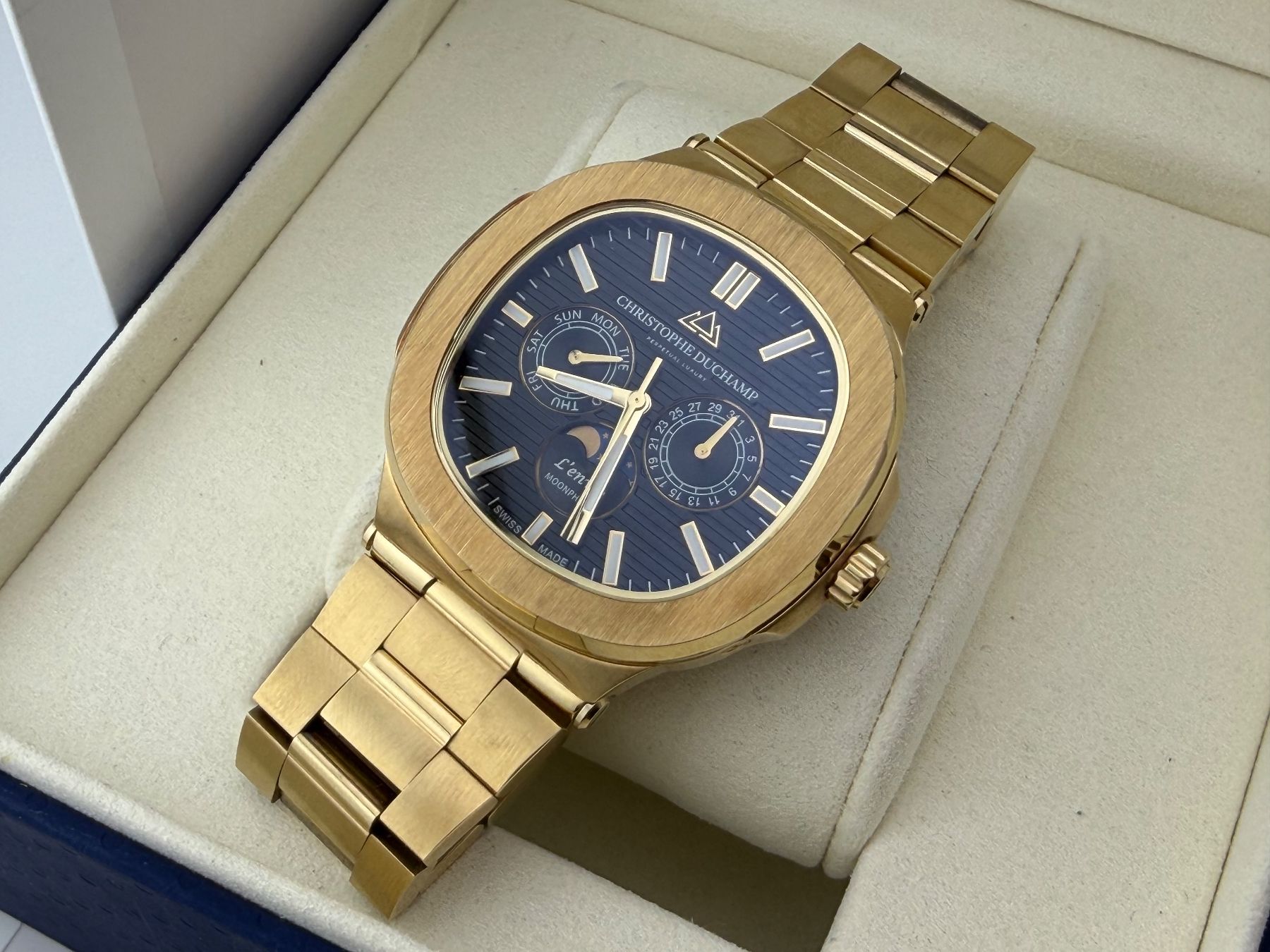 Orologi: Montre Christophe Duchamp Dorée Phase de Lune – Usato da Biel/Bienne venduto da MrP_WatchesBiel 8