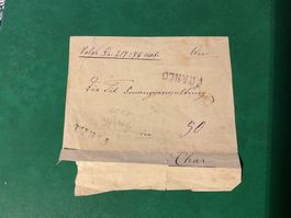 Stabstempel Furth Faltbriefvorderseite mit Franco - Chur