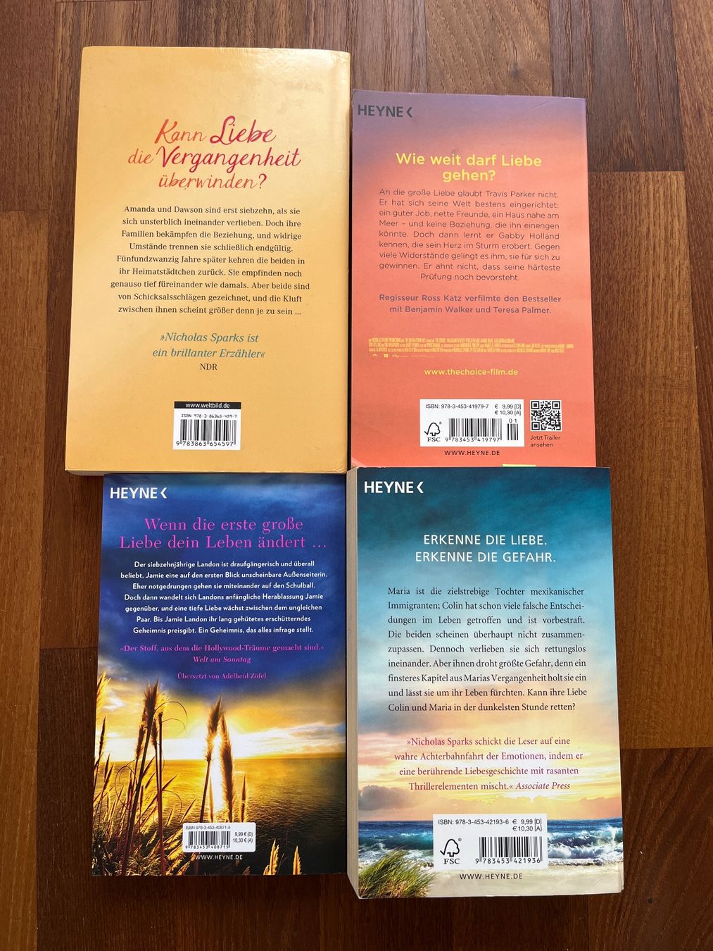 Libri: Nicholas Sparks, 4 verschiedene Bücher – Usato da Holderbank SO venduto da ale_5zjc 1