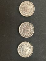 3 x -.50 Silber CH Jahr 1965