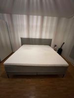 Emma Diamond Boxspringbett 200x200 cm – Light Grey