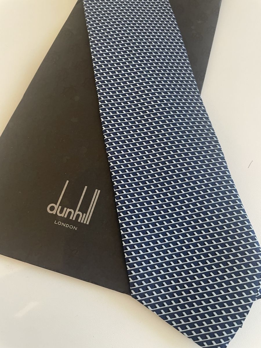 Dunhill Cravatte: Dunhill Krawatte dunkelblau mit Muster Seide neu – Nuovo e nell'imballaggio originale da Münchenstein venduto da nel_57mj 3