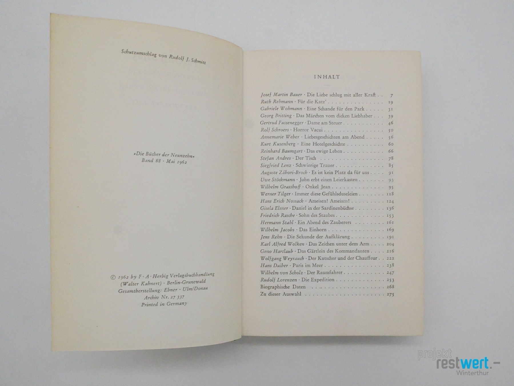 Libri: WALTHER KARSCH Prosa 62/63 – Usato da Winterthur venduto da Restwert_Winterthur 8