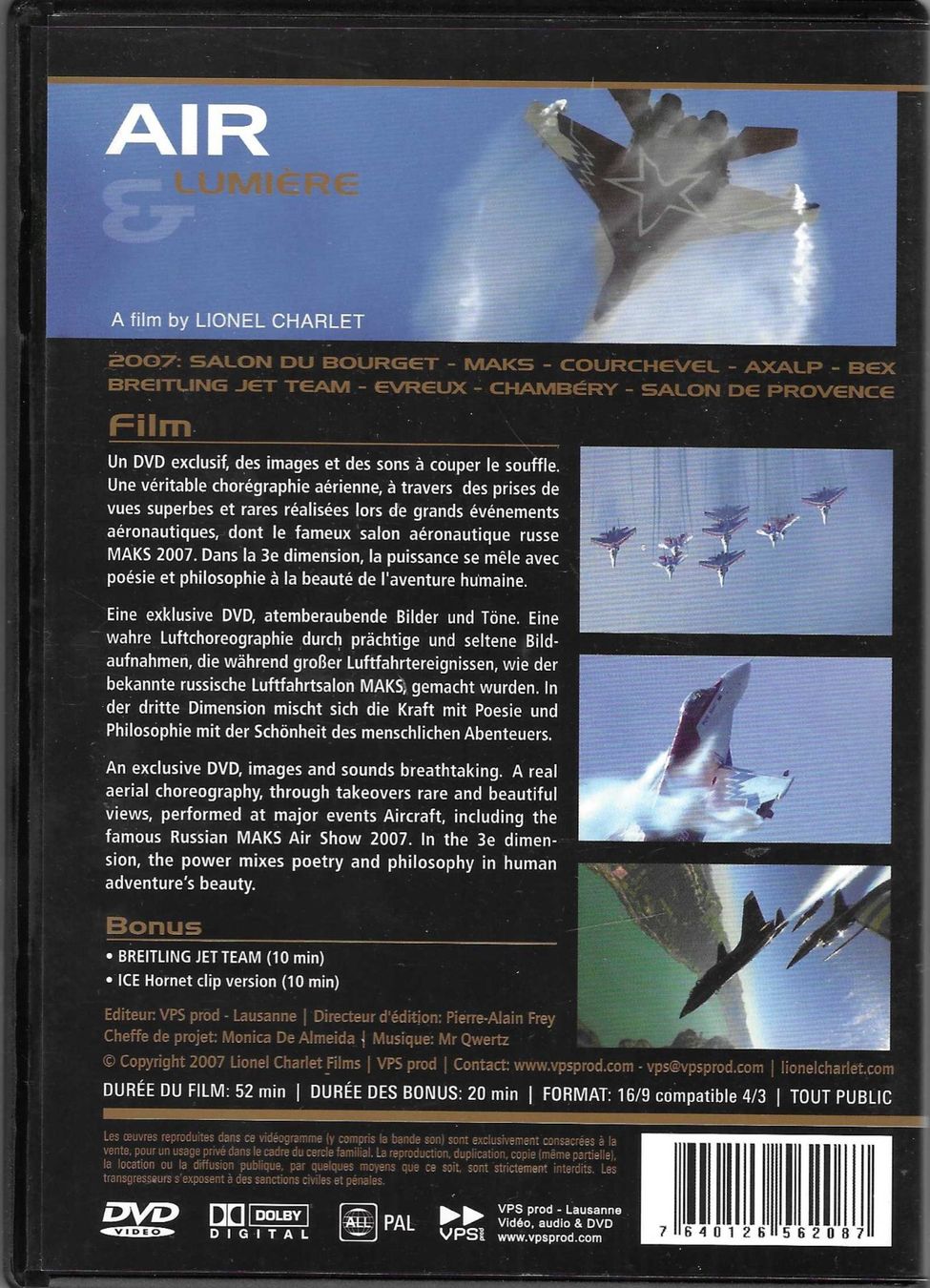 Tutti i DVDs: AIR LUMIÈRE – Usato da Bex venduto da Giorgiob 1