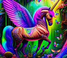 Wandtuch Einhorn UV Aktiv